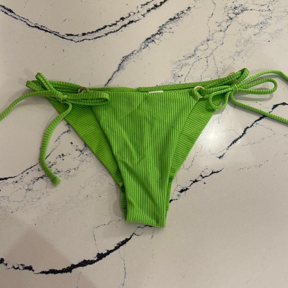 Aerie Lime Green Bikini Bottom with Side Ties